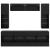 Set Dulap pentru Televizor Montat pe Perete 6 pcs Stejar Negru GartenMobel Dekor