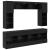 Set Dulap pentru Televizor Montat pe Perete 6 pcs Stejar Negru GartenMobel Dekor