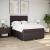 Pat continental cu saltea, maro închis, 140x200 cm, textil GartenMobel Dekor