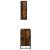 Set mobilier de baie, 2 piese, stejar fumuriu, lemn prelucrat GartenMobel Dekor