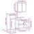 Set mobilier de baie, 3 piese, stejar fumuriu, lemn prelucrat GartenMobel Dekor