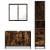 Set mobilier de baie, 3 piese, stejar fumuriu, lemn prelucrat GartenMobel Dekor