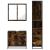 Set mobilier de baie, 3 piese, stejar fumuriu, lemn prelucrat GartenMobel Dekor