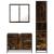 Set mobilier de baie, 3 piese, stejar fumuriu, lemn prelucrat GartenMobel Dekor