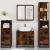 Set de mobilier de baie 4 piese Lemn prelucrat de stejar afumat GartenMobel Dekor