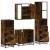 Set de mobilier de baie 4 piese Lemn prelucrat de stejar afumat GartenMobel Dekor