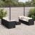 Set mobilier de grădină cu perne, 7 piese, negru, poliratan GartenMobel Dekor