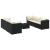 Set mobilier de grădină cu perne, 7 piese, negru, poliratan GartenMobel Dekor