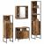 Set de mobilier pentru baie 4 pcs Lemn Vechi Lemn compozit GartenMobel Dekor