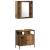 Set de mobilier pentru baie 4 pcs Lemn Vechi Lemn compozit GartenMobel Dekor