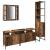 Set de mobilier pentru baie 4 pcs Lemn Vechi Lemn compozit GartenMobel Dekor