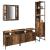 Set de mobilier pentru baie 4 pcs Lemn Vechi Lemn compozit GartenMobel Dekor