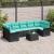 Set de canapele pentru grădină 8 pcs Negru Rattan poli GartenMobel Dekor