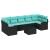 Set de canapele pentru grădină 8 pcs Negru Rattan poli GartenMobel Dekor