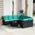 Set de canapele pentru grădină cu pernă 9 pcs Negru poliratan GartenMobel Dekor