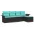 Set de canapele pentru grădină cu pernă 5 pcs Negru poliratan GartenMobel Dekor