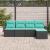 Set de canapele pentru grădină cu pernă 5 pcs Negru poliratan GartenMobel Dekor