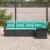 Set de canapele pentru grădină cu pernă 5 pcs Negru poliratan GartenMobel Dekor