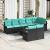 Set de canapele pentru grădină cu pernă 9 pcs Negru poliratan GartenMobel Dekor