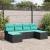 Set de canapele pentru grădină cu pernă 6 pcs Negru poliratan GartenMobel Dekor