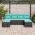 Set de canapele pentru grădină cu pernă 6 pcs Negru poliratan GartenMobel Dekor