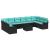 Set de canapele pentru grădină 11 pcs Negru Rattan poli GartenMobel Dekor