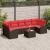 Set de canapele pentru grădină Maro și roșu 55 x 55 x 37 cm GartenMobel Dekor