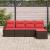 Set de canapele pentru grădină 5 pcs Maro poliratan GartenMobel Dekor