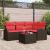 Set de canapele pentru grădină 5 pcs Maro poliratan GartenMobel Dekor