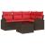 Set de canapele pentru grădină 5 pcs Maro poliratan GartenMobel Dekor