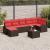 Set de canapele pentru grădină cu pernă 8 pcs Maro Poli Rattan GartenMobel Dekor