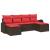 Set de canapele pentru grădină cu pernă 6 pcs Maro Poli Rattan GartenMobel Dekor
