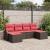Set de canapele pentru grădină cu pernă 6 pcs Maro Poli Rattan GartenMobel Dekor