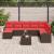 Set de canapele pentru grădină cu pernă 9 pcs Maro Poli Rattan GartenMobel Dekor