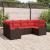 Set de canapele pentru grădină cu pernă 6 pcs Maro Poli Rattan GartenMobel Dekor