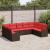 Set de canapea cu pernă Maro Poli Rattan GartenMobel Dekor