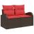 Set de canapea cu pernă Maro Poli Rattan GartenMobel Dekor