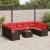 Set de canapea cu pernă 10 pcs Maro Poli Rattan GartenMobel Dekor
