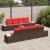 Set de canapele pentru grădină cu pernă 9 pcs Maro poliratan GartenMobel Dekor