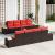 Set de canapele pentru grădină cu pernă 9 pcs Maro poliratan GartenMobel Dekor