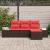 Set de canapea cu pernă 4 pcs Maro Poli Rattan GartenMobel Dekor