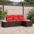 Set de canapea cu pernă 4 pcs Maro Poli Rattan GartenMobel Dekor