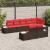 Set de canapele pentru grădină cu pernă 8 pcs Maro poliratan GartenMobel Dekor