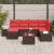 Set de canapele pentru grădină cu pernă 7 pcs Maro poliratan GartenMobel Dekor