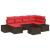 Set de canapele pentru grădină cu pernă 7 pcs Maro poliratan GartenMobel Dekor