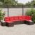Set de canapele pentru grădină cu pernă 7 pcs Maro poliratan GartenMobel Dekor