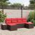 Set de canapele pentru grădină cu pernă 6 pcs Maro poliratan GartenMobel Dekor