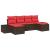 Set de canapele pentru grădină cu pernă 6 pcs Maro poliratan GartenMobel Dekor
