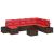 Set de canapele pentru grădină cu pernă 9 pcs Maro poliratan GartenMobel Dekor