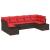Set de canapele pentru grădină cu pernă 7 pcs Maro poliratan GartenMobel Dekor